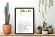 Quadro Decorativo Salmo 23 com Moldura Preta - Inspiração e Estilo para Sua Casa - imagem 3