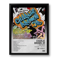 Quadro Spotify Álbum Papo Reto Charlie Brown Jr - 33x43cm - Arte Musical com Moldura Ecológica - imagem 1