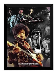 Quadro Rock Jimi Hendrix - Arte Exclusiva para Fãs de Música | Moldura 42x29cm - imagem 1