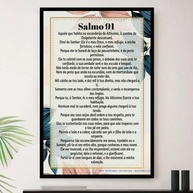 Quadro Salmo 91 em Moldura Premium - Decoração Religiosa com Fé e Estilo - imagem 1