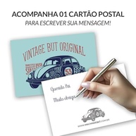Kit Presente Fusca Azul Vintage - Miniatura com Expositor e Quadro Decorativo - imagem 5