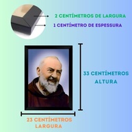 Quadro Decorativo Religioso São Padre Pio de Pietrelcina - A4 Preto | Imagem Inspiradora para Ambientes Sagrados - imagem 3