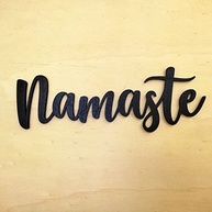 Quadro Decorativo Namaste em Lettering Toque 3D - 25cm - Estilo Zen e Yoga - imagem 4