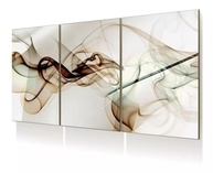 Kit 3 Quadros Decorativos Abstrato Fios Fumaça - Moderno para Sala e Quarto - imagem 2