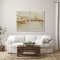 Quadros Abstratos Tons Terrosos: Decore com Arte! - imagem 1