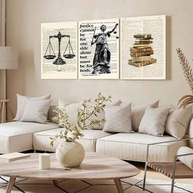Kit 3 Quadros Decorativos Advocacia - Ambiente Profissional com Estilo e Autoridade - imagem 5