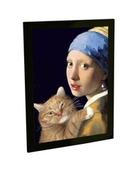 Quadros Decorativos Gatos em Obras de Arte - Moldura Moderna para Sala e Quarto - imagem 2