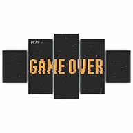 Quadros Decorativos MDF Game Over - Estilo Gamer para Sala e Quarto - imagem 2