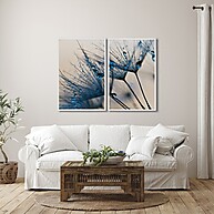 Quadros Dente de Leão Azul: Leve a Natureza para Dentro - imagem 1