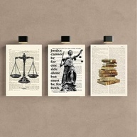 Kit 3 Quadros Decorativos Advocacia - Ambiente Profissional com Estilo e Autoridade - imagem 4