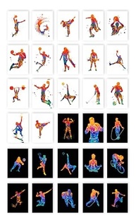 Quadros Decorativos Esportes - Futebol, Basquete, Vôlei, Skate, Ciclismo, Musculação e Boxe | Moldura Moderna com Arte em Alta Definição - imagem 3