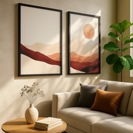 Kit 2 Quadros Decorativos Frase Deus Amor Fé Minimalista Preto e Branco Inspirador com Moldura para Quarto - imagem 2