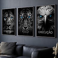Quadros Motivacionais: Disciplina, Foco e Ação - imagem 1