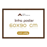 Moldura 60x90 com Proteção PETG - Elegância e Durabilidade para Seus Quadros Decorativos (Marrom) - imagem 2