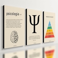 Kit 3 Quadros Decorativos Psicologia - Transforme seu Consultório ou Quarto com Estilo e Inspiração - imagem 2