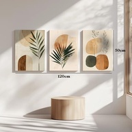 Kit 3 Quadros Decorativos Canvas Abstrato 40x50cm - Transforme Seu Espaço com Estilo Moderno - imagem 3