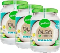 Kit 3X: Óleo de Coco Sem Sabor Qualicoco 500ml - imagem 1