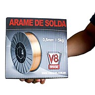 Arame Solda MIG 0.8mm: 5kg V8 Brasil – Qualidade! - imagem 2
