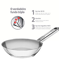 Frigideira Inox Allegra: Cozinhe com Qualidade! - imagem 2