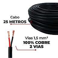 Cabo Elétrico 2x1,5mm: 25m de Qualidade! - imagem 2