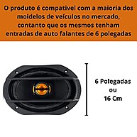 Alto-falantes Automotivos JB69 Flex 6x9 Leson: Som de Qualidade - imagem 2