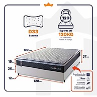 Cama Box Dakota Preto 128x188: Conforto e Qualidade - imagem 2