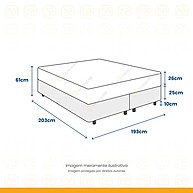 Cama Box Super King + Colchão Anjos Classic – Conforto e Qualidade - imagem 2