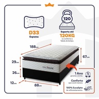 Cama Box Solteiro San Diego: Conforto e Qualidade! - imagem 2