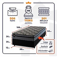 Cama Box Solteiro Montreal: Conforto e Qualidade! - imagem 2