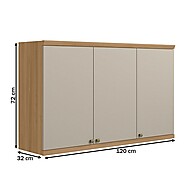 Armário Aéreo Cozinha 120cm Selene: Design e Qualidade - imagem 2
