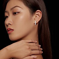 Brincos Prata 925 com Moissanita Brilhante – Elegância e Qualidade - imagem 2