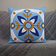 Kit de 4 Capas para Almofadas Azulejo 45x45cm – Estilo e Qualidade - imagem 1