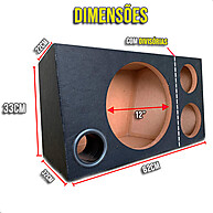 Caixa de Som Trio 12" Dutada: Potência e Qualidade! - imagem 2