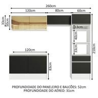 Cozinha Completa 260cm Diamante Madesa: Preço e Qualidade - imagem 2