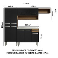 Cozinha Compacta 229cm Emilly Madesa: Preço e Qualidade! - imagem 2