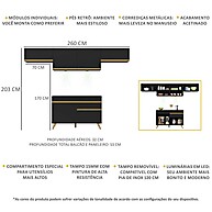 Cozinha Compacta 4pçs com LED Veneza: Preço e Qualidade! - imagem 2