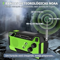 Rádio de Emergência Solar 7400mAh: Sua Conexão Segura em Qualquer Situação - imagem 3