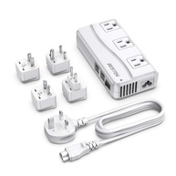 Adaptador Universal BESTEK 250W: Carregue Tudo em Qualquer Lugar com USB e Tomadas Globais - imagem 1
