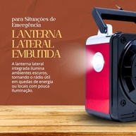 Rádio Portátil 1088 Bluetooth Bivolt: Som em Qualquer Lugar com USB, SD, Aux e Pilhas! - imagem 5