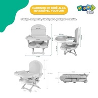 Maxi Baby Cadeira de Alimentação Portátil Zip Azul - Conforto e Segurança em Qualquer Lugar - imagem 3