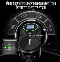 Carregador Portátil Infinity 3.5KW Tipo 2: Carregue seu Carro Elétrico em Qualquer Lugar! - imagem 3