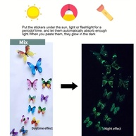 12 Adesivos de Parede Borboleta em PVC - Decoração Artística para Quarto e Halloween - imagem 3