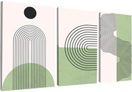 Kit 3 Quadros Decorativos Canvas 40x50 cm | Arte Abstrata Moderna para Sala, Quarto e Corredor - imagem 1