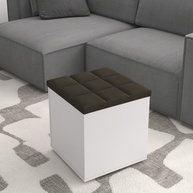 Puff Báu Banqueta Organizador - Caixa de Brinquedos com Estilo para Sala e Quarto (Marrom) - imagem 1