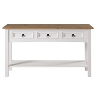 Aparador Branco com 3 Gavetas em Madeira Maciça - Design Elegante para Sala, Quarto ou Hall - imagem 5