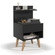 Mesa de Cabeceira Sleep com Gaveta e Pés Palito - Design Moderno e Organização no Quarto - imagem 2