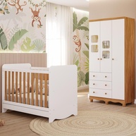 Quarto de Bebê Completo: Berço 3 em 1 + Guarda Roupa - imagem 1