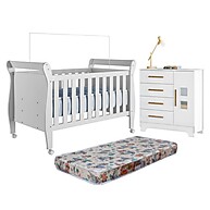 Quarto de Bebê Completo: Berço + Cômoda 100% MDF - imagem 1