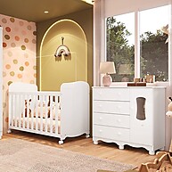 Quarto de Bebê Completo Lana: Berço e Cômoda! - imagem 1