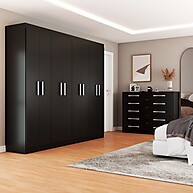 Quarto de Casal Completo: Guarda-Roupa + Cômoda - imagem 1